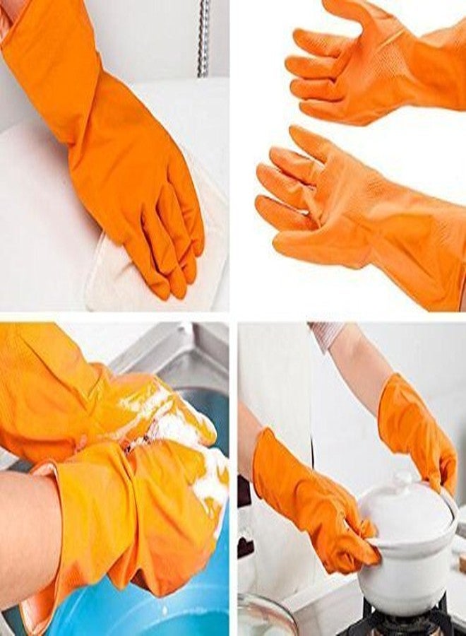 SCHOFIC [PACK OF 2 Reusable Rubber Household Cleaning Hand Gloves - Image 5